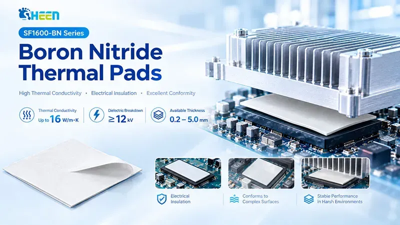 SHEEN SF1600-BN boron nitride thermal pad series product overview